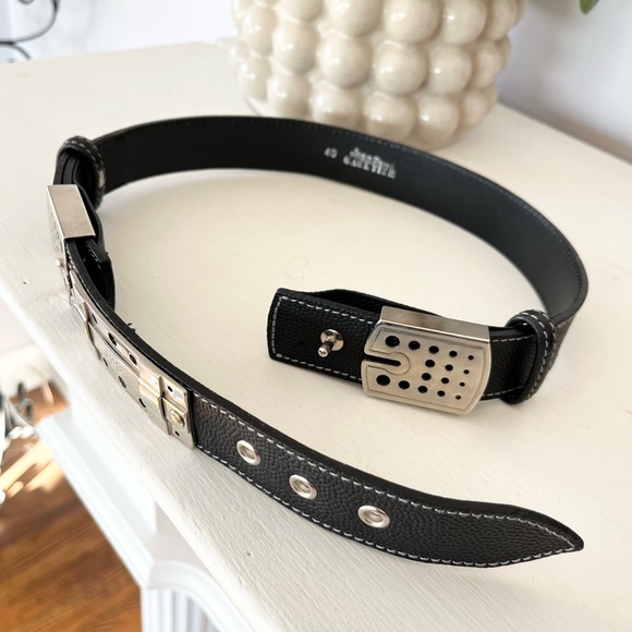 Vintage Jean Paul Gaultier Leather Waist Cincher Belt ~ Size 40 - Picture 2 of 8